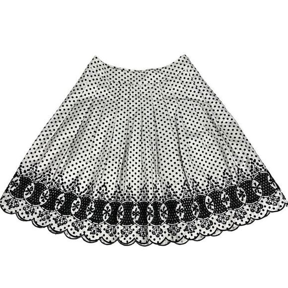 Talbots Pleated Polka Dot Full Skirt size 2P - Picture 1 of 9
